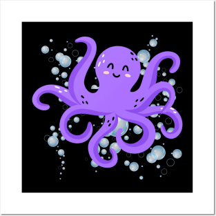 I really Like octopus Cute animals Funny octopus cute baby outfit Cute Little octopi Posters and Art